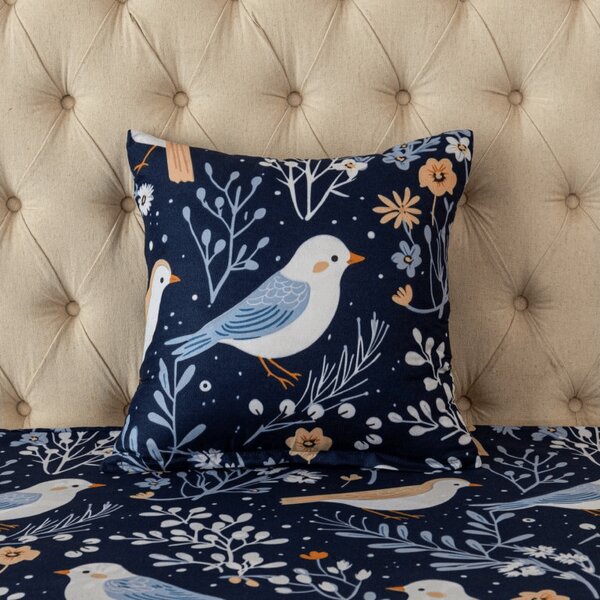 Jastučnica od mikrovlakana DENIM BIRDS 45x45 cm, plava