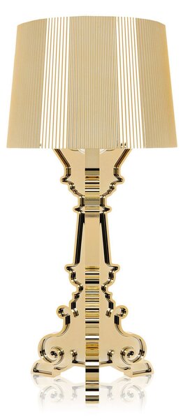 Kartell Bourgie LED stolna lampa E14, zlatna, prigušiva, Zlato / mjed, Dnevni boravak/blagovaonica, Plastika