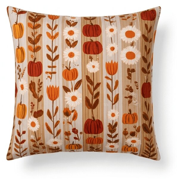 Jastučnica od mikrovlakana PUMPKIN STRIPES 45x45 cm, šarena