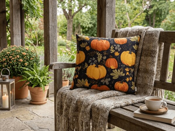 Jastučnica od mikrovlakana ORANGE PUMPKINS 45x45 cm, šarena