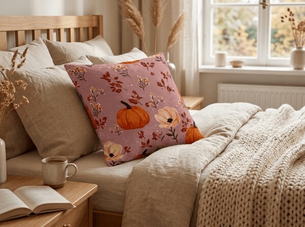 Jastučnica od mikrovlakana PUMPKINS ROSAVIE 45x45 cm, staroružičasta