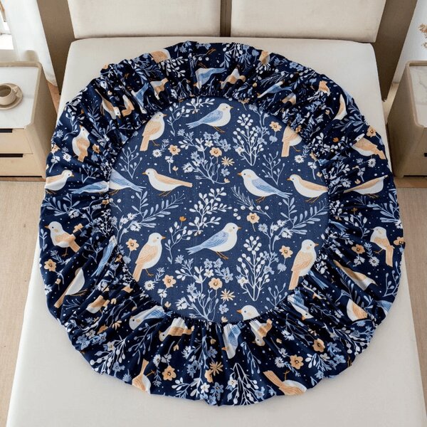Plahta od mikrovlakana DENIM BIRDS plava 90x200 cm