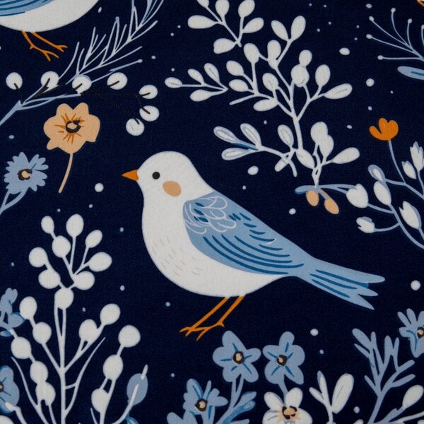 Plahta od mikrovlakana DENIM BIRDS plava 90x200 cm
