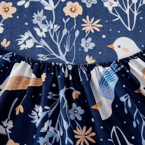 Plahta od mikrovlakana DENIM BIRDS plava 90x200 cm
