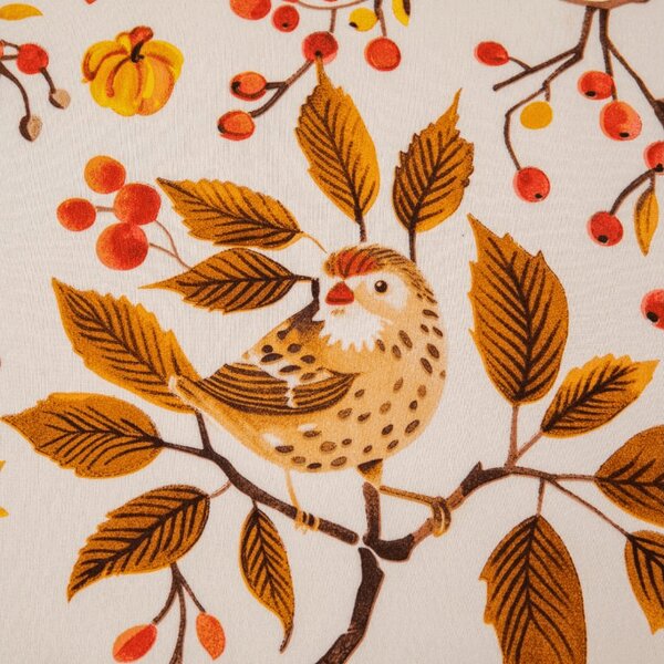 Plahta od mikrovlakana BIRDS PUMPKIN smeđa 90x200 cm
