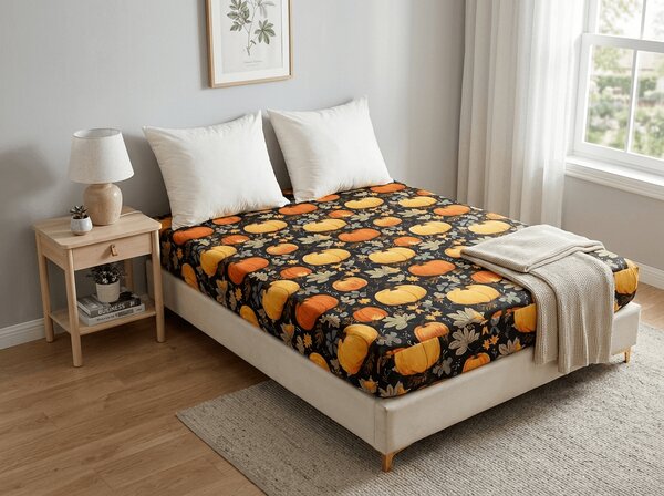 Plahta od mikrovlakana ORANGE PUMPKINS šarena 90x200 cm