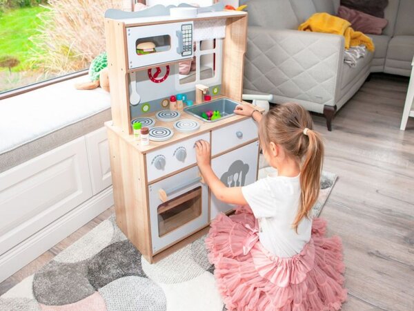 Drvena kuhinja XXL + kuhinjski alat Ecotoys