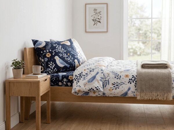 Jastučnica od mikrovlakana DENIM BIRDS 50x70 cm, plava