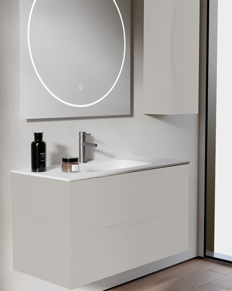 Idealaqua R Pamea 100 cm ormarić s umivaonikom, bež