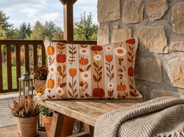 Jastučnica od mikrovlakana PUMPKIN STRIPES 50x70 cm, višebojna
