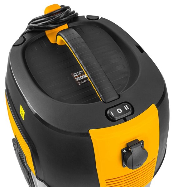 Industrijski usisavač 1600 W bez vrećice 30 l s HEPA filterom i ladicom za alat POWERMAT PM-OD-1600T-PRO