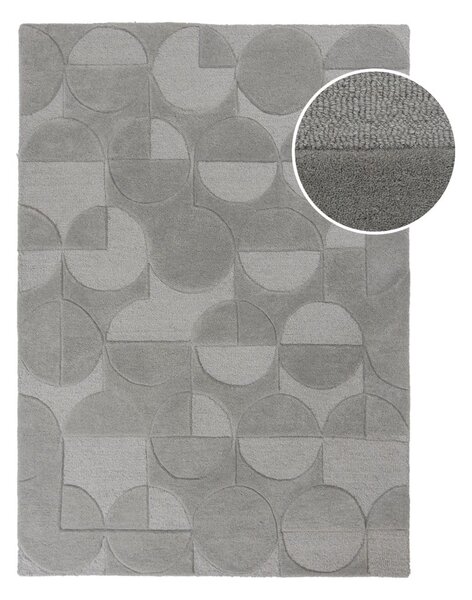 Sivi vuneni tepih Flair Rugs Gigi, 120 x 170 cm