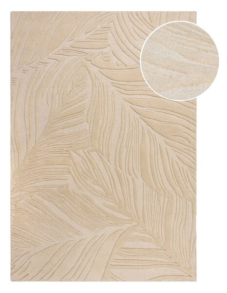 Bež vuneni tepih Flair Rugs Lino Leaf, 160 x 230 cm