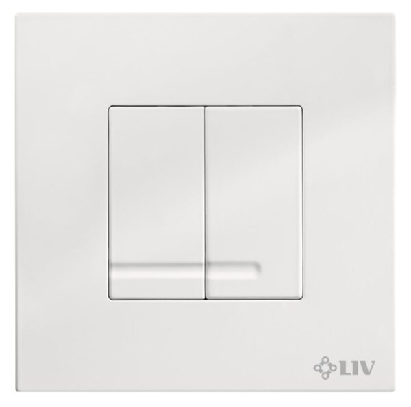 LIV ONYX DUO Tipka za dvokoličinsko ispiranje, bijela NOVO