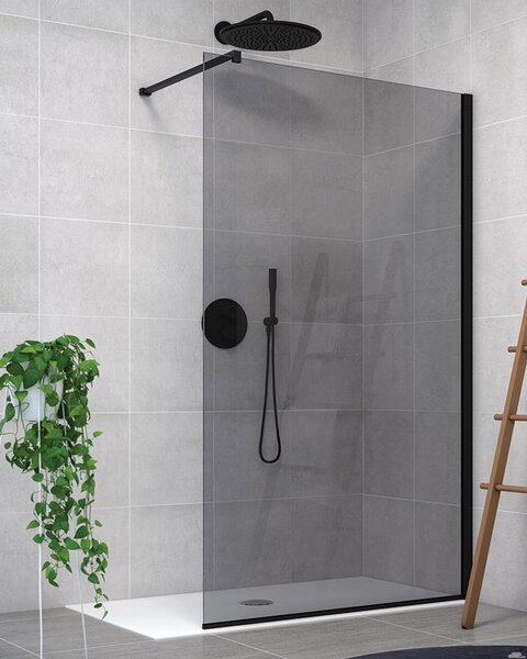 Aquaestil walk-in Zenith Wall, 100 cm, crna/sivo