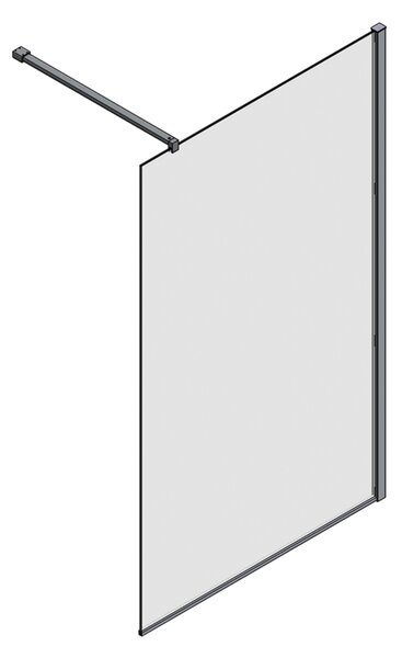 Aquaestil walk-in Zenith Wall, 100 cm, crna/prozirno