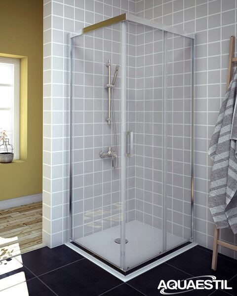 Aquaestil tuš stranica za kabinu Savana D+W, 90 cm, krom/prozirno