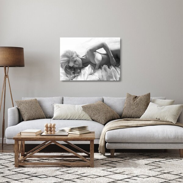 Staklena slika - Črno-beli boudoir (70x50 cm)
