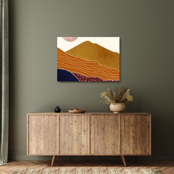 Staklena slika - Sončni zahod (70x50 cm)