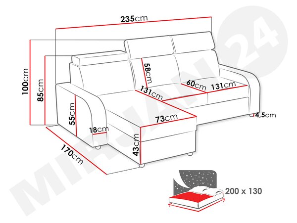 Zondo.hr Kutna garnitura Lysand 2rLC (crown 4). 1053932