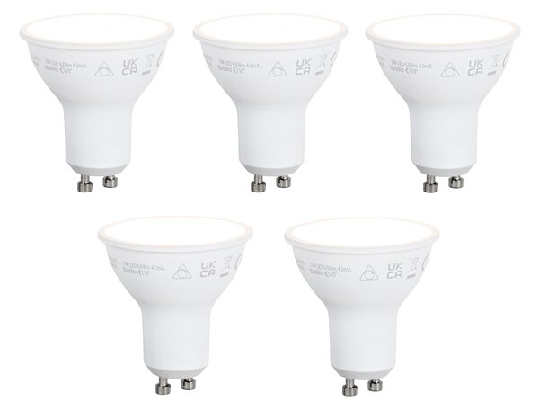 Set od 5 pametnih GU10 50mm prigušivih LED žarulja Opal 7W 630 lm 2700K