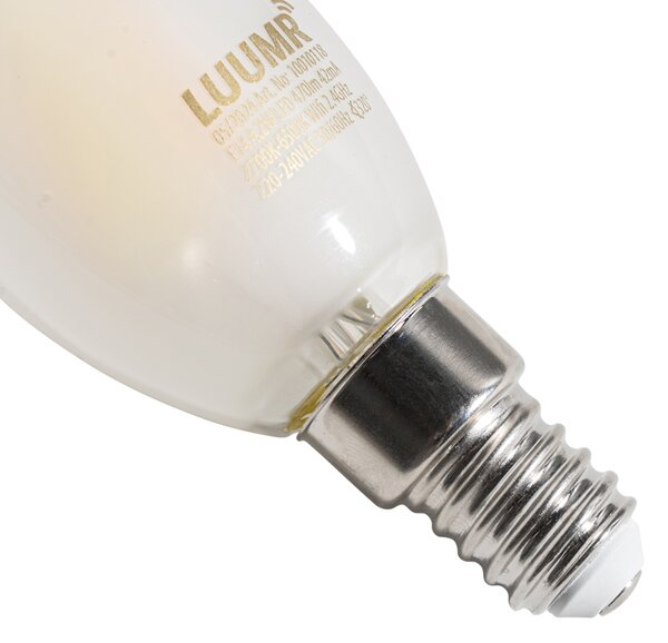 Set od 5 pametnih E14 LED žarulja C35 mat 4.2W 470 lm 2700-6500K