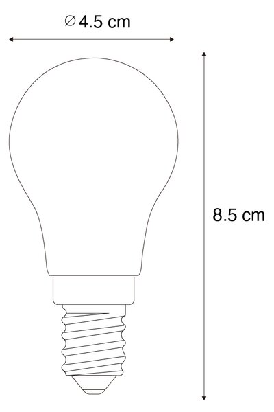 Set od 5 pametnih E14 LED žarulja P45 prozirnih 4,2W 470 lm 2700-6500K
