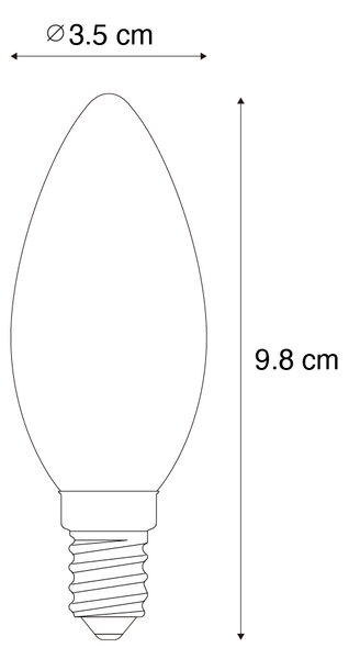 Set od 5 pametnih E14 LED žarulja C35 mat 4.2W 470 lm 2700-6500K