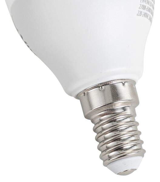 Set od 5 pametnih E14 LED žarulja G45 Opal RGBW 4,9W 470 lm 2700-6500K