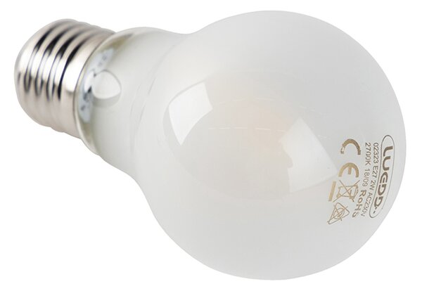 Set od 5 LED žarulja s filamentom E27 matirano staklo A60 2W 180lm 2700K