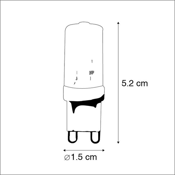 Set od 2 G9 prigušivih LED žarulja 3W 280lm 2700K