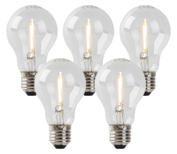 Set od 5 LED žarulja E27 A60 1W 80lm 2200K