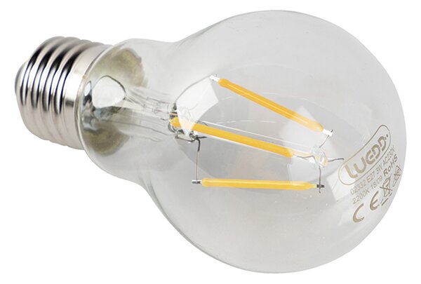Set od 5 LED žarulja E27 prozirne 3W 250lm 2200K