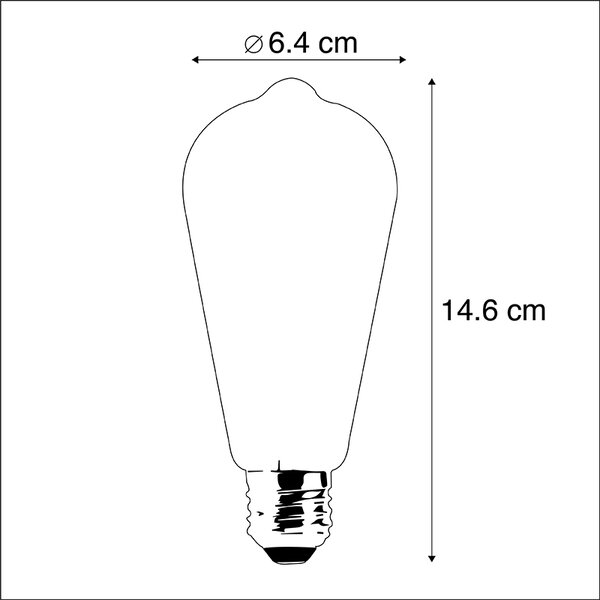 Set od 5 E27 LED žarulja s prigušivanjem do tople zlatne boje 8W 806lm 2000-2700K