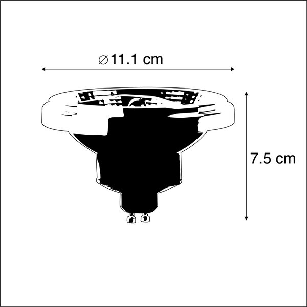 Set od 5 GU10 LED žarulja AR111 11W 820lm 3000K