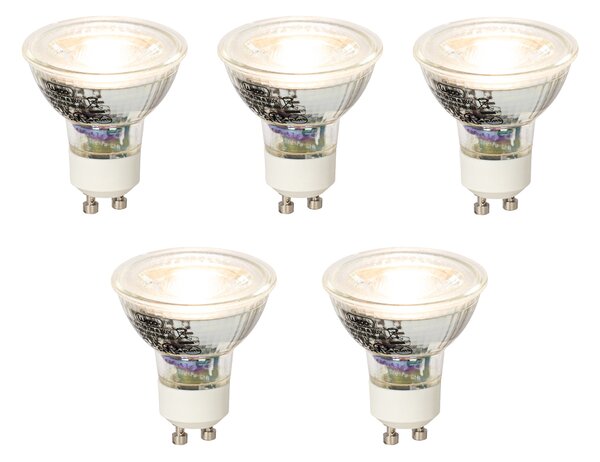 Set od 5 GU10 prigušivih LED žarulja 5W 370lm 3000K