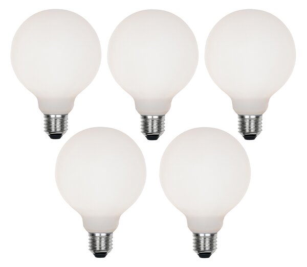 Set od 5 prigušivih LED žarulja E27 G95 mat 4W 430lm 2200-4000K