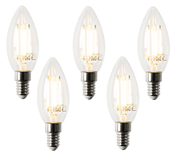 Set od 5 pametnih E14 LED žarulja B35 4,5W 470 lm 2700K