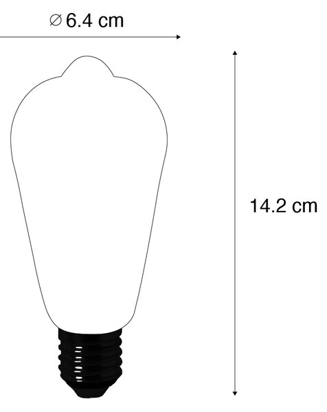 Set od 5 LED žarulja E27 ST64 prozirne 2,2 W 470 lm 2700 K