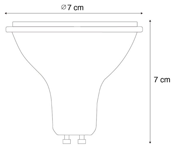 Pametna GU10 prigušiva LED žarulja AR70 6W 520lm 2200-6500K