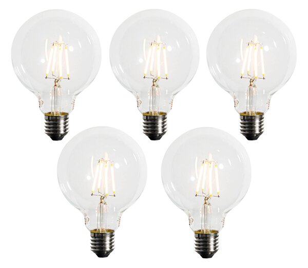 Set od 5 E27 Prigušiva LED žarulja G95 5W 450lm 2200K