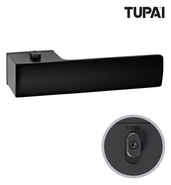 Kvaka Tupai Dex Prive crna mat materijal: zamak · s gumbom za zaključavanje Lijeva
