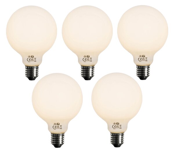 Set od 5 E27 Prigušiva LED žarulja Opal G95 5W 450lm 2700K