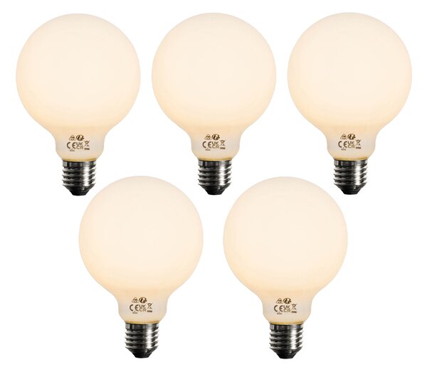 Set od 5 E27 Prigušiva LED žarulja Opal G95 5W 450lm 2200K