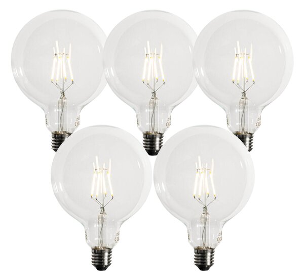 Set od 5 E27 prigušivih LED žarulja G125 5W 450 lm 3000K
