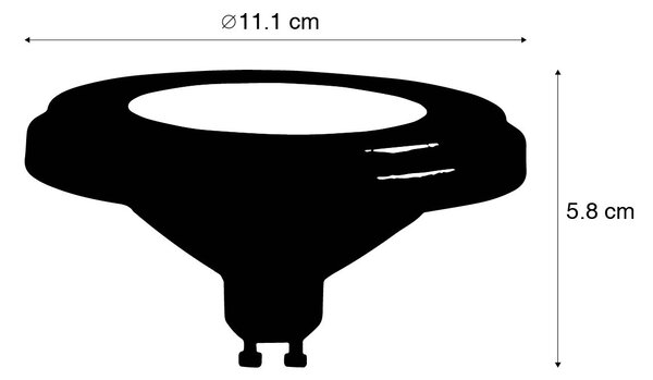 GU10 LED žarulja AR111 8W 750lm 3000K