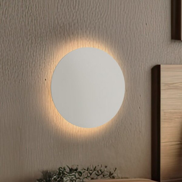 TK Lighting Luna zidna svjetiljka, bež, indirektno svjetlo, Ø 30 cm, čelik, prigušiva, Bež, Dnevni boravak/blagovaonica, Metal