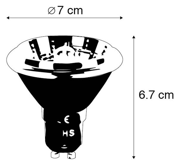 GU10 LED žarulja s 3-stupanjskim prigušivačem do tople svjetlosti AR70 6W 320lm 2000-3000K