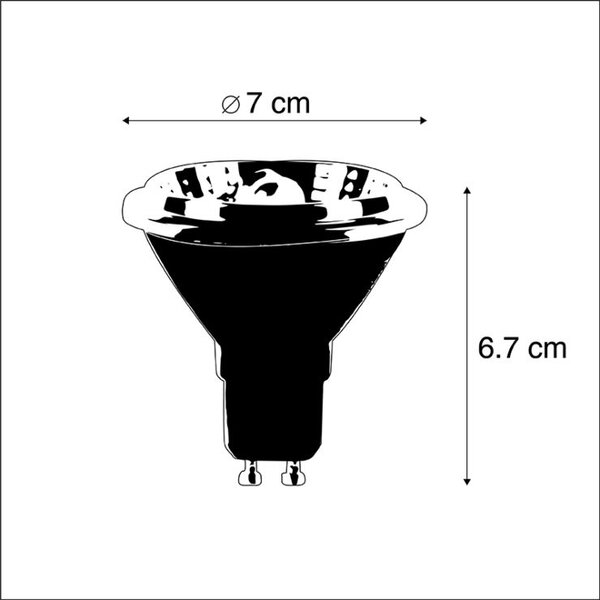 Set od 5 prigušivih LED žarulja GU10 AR70 6W 450lm 2700K