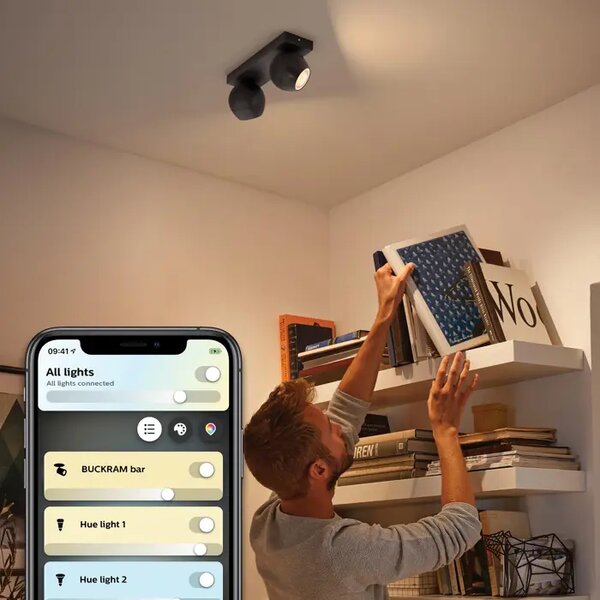 Buckram PHILIPS HUE REFLEKTOR 2x5W 230V CRNI 8719514339088
